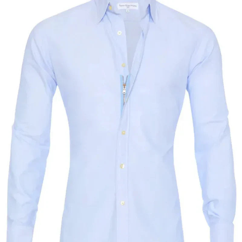 Slim Shirt With Special Zipper Closure
