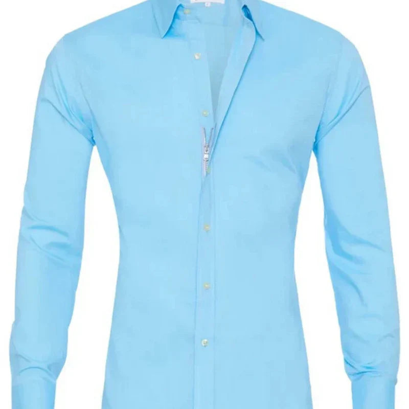 Slim Shirt With Special Zipper Closure