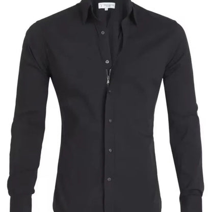 Slim Shirt With Special Zipper Closure